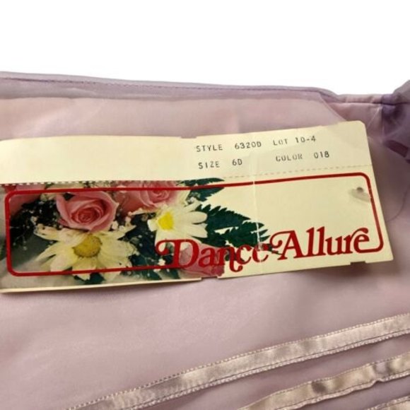 Dance Allure Dress Flower Girl Modest Ruffles Lavender Vintage 70’s New Size 6 - Picture 4 of 10